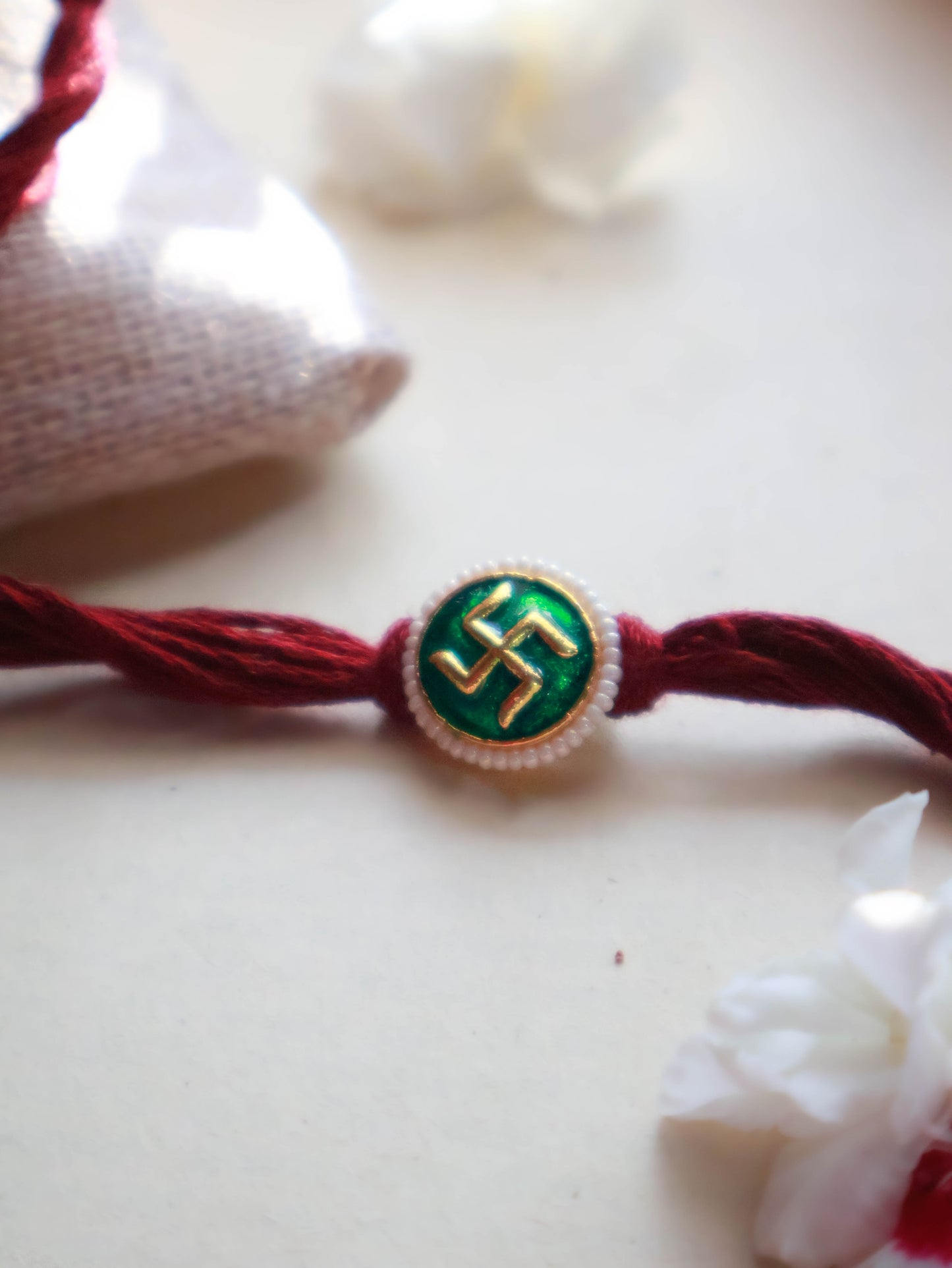 Rishi Red Swastik Rakhi
