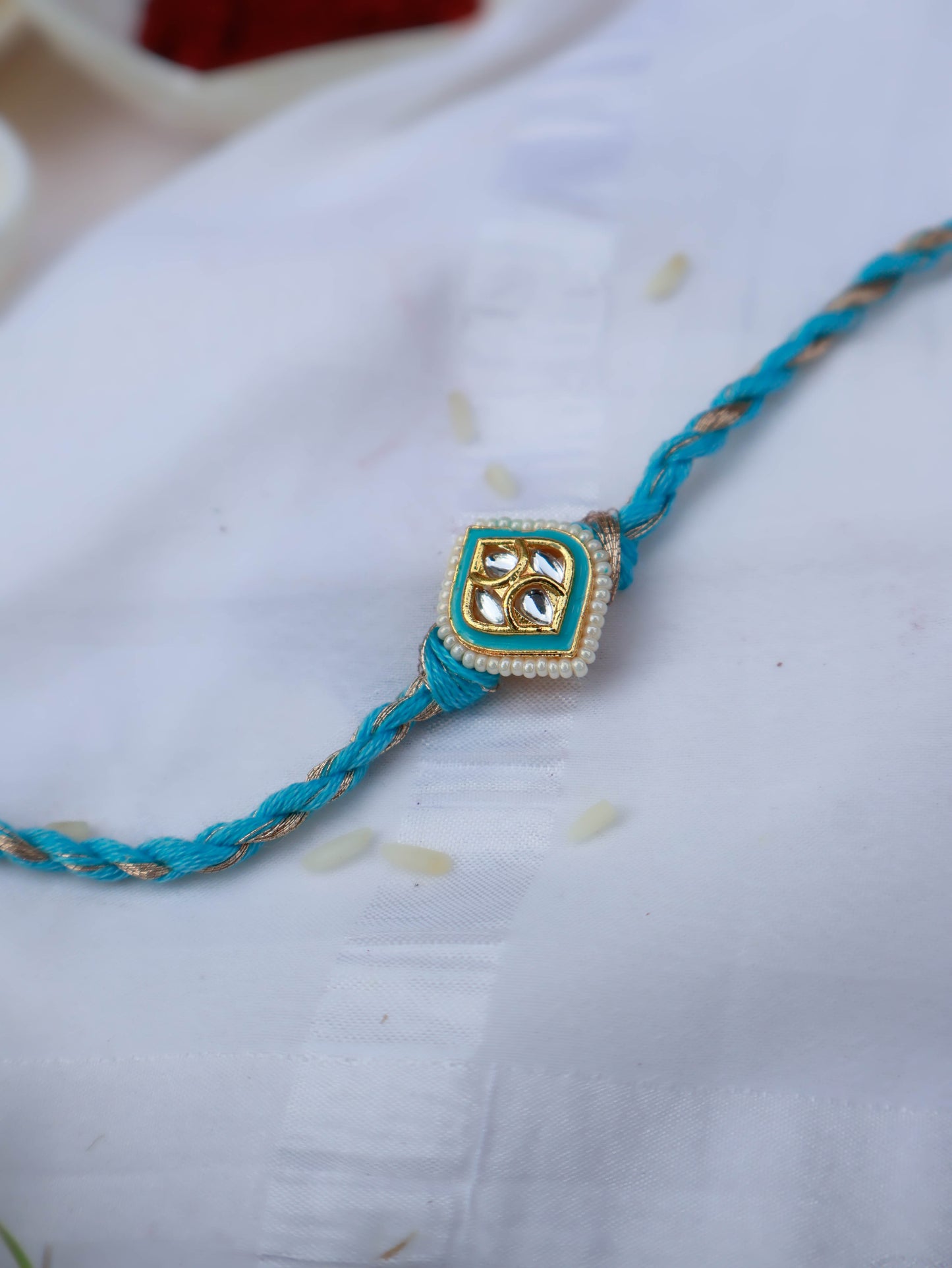 Nitin Turquoise Meenakari Rakhi