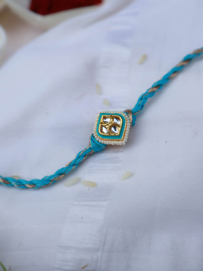 Nitin Turquoise Meenakari Rakhi
