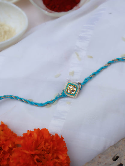 Nitin Turquoise Meenakari Rakhi