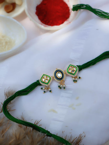 Umang Green Meenakari Rakhi