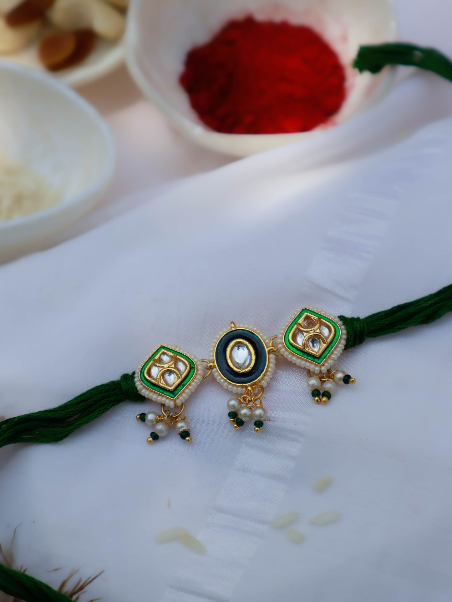 Umang Green Meenakari Rakhi