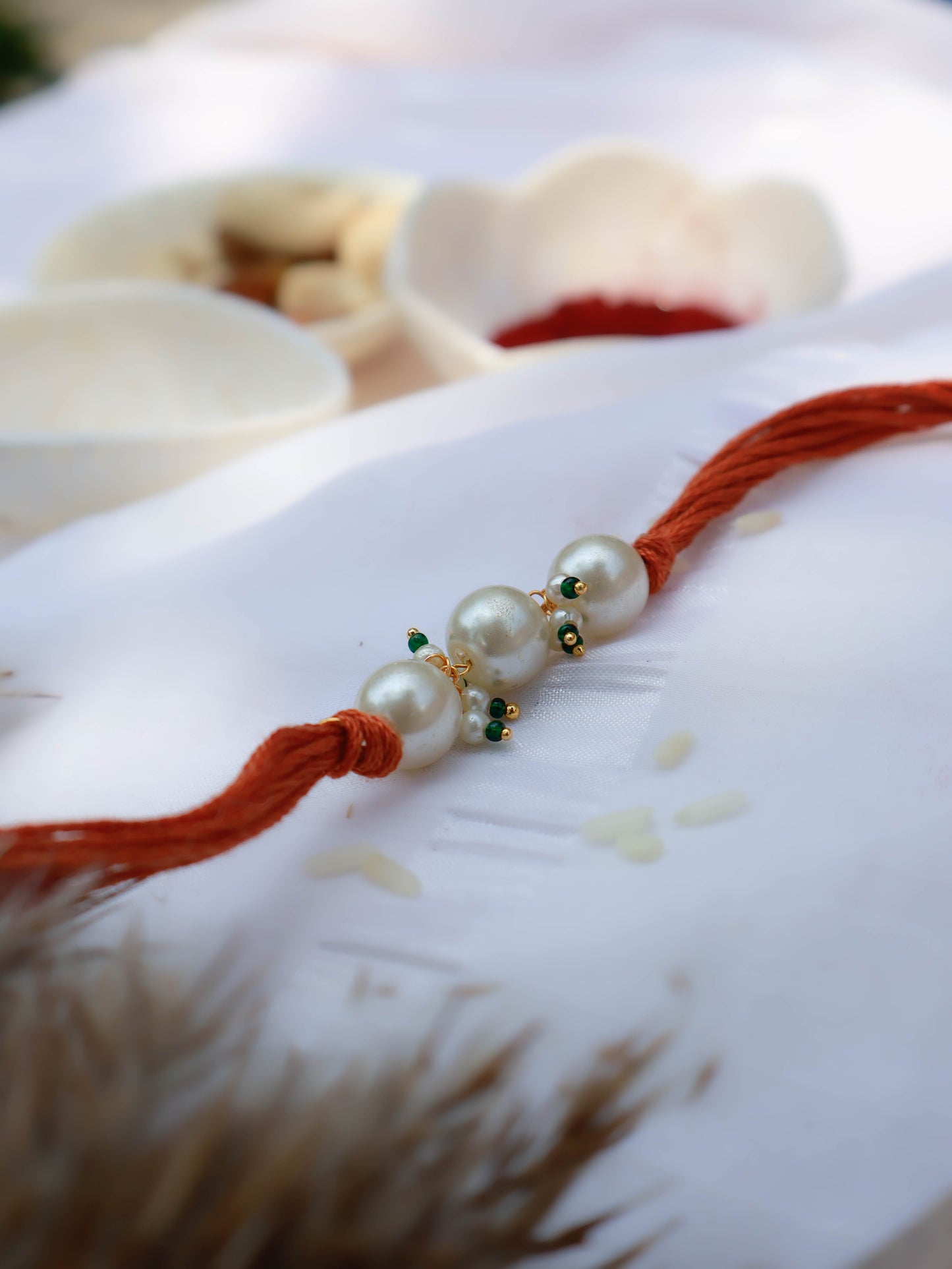 Kiaan Pearl Rust Rakhi