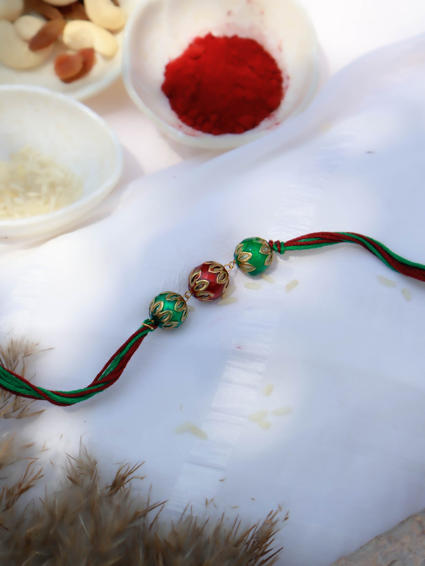 Ved Green Meenakari Rakhi