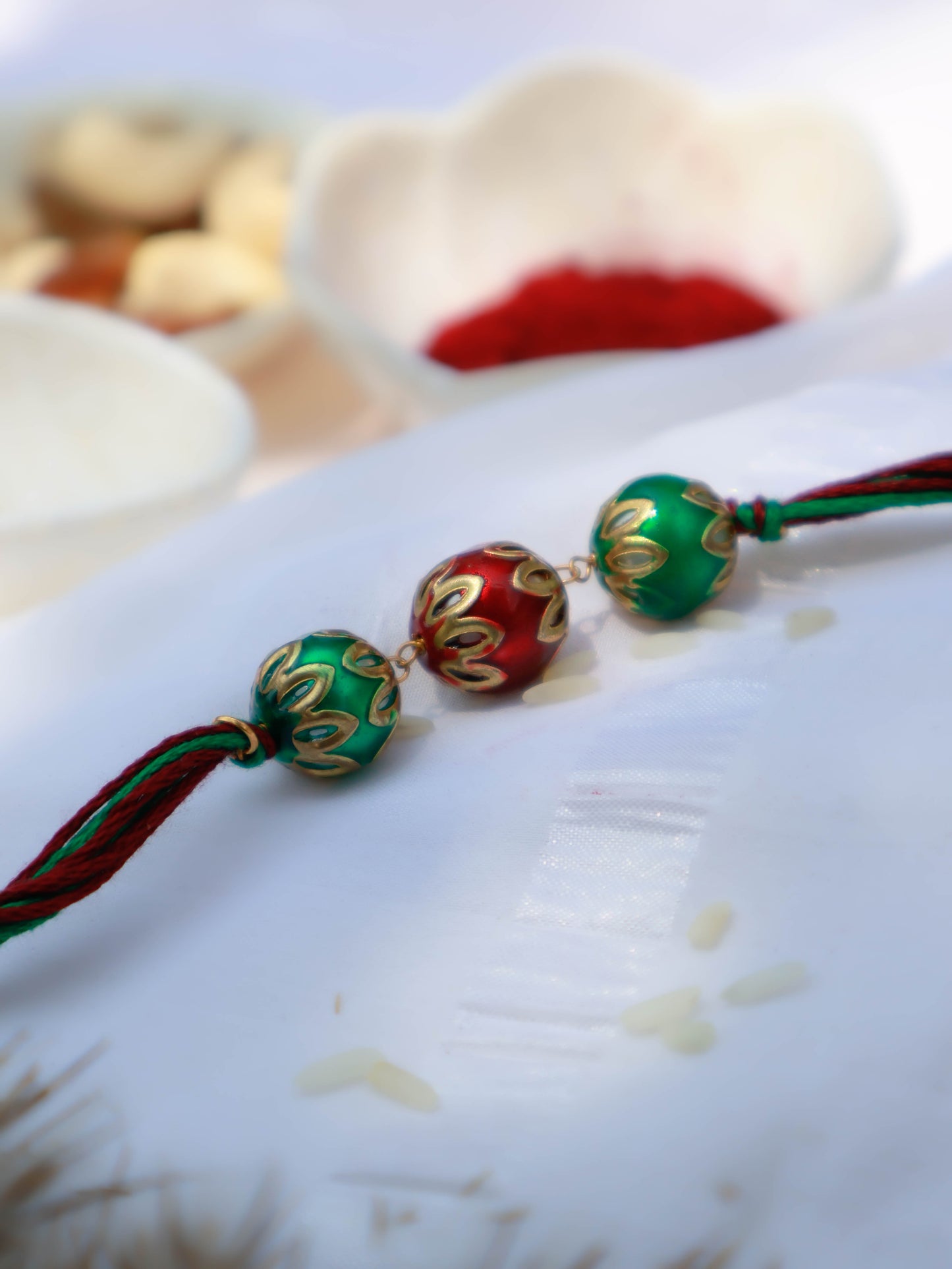 Ved Green Meenakari Rakhi