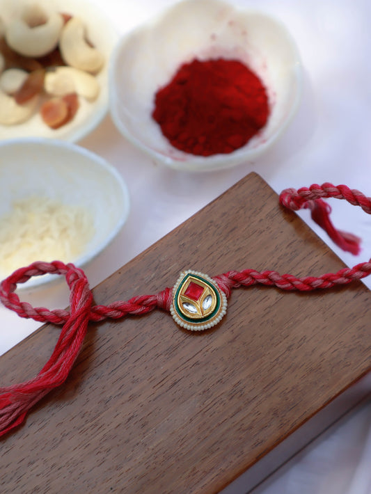 Samay Pink Kundan Rakhi