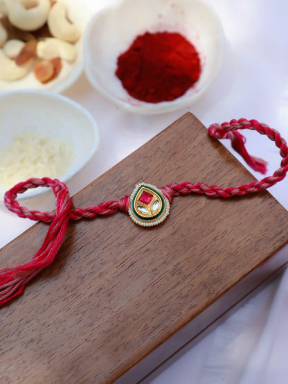 Samay Pink Kundan Rakhi