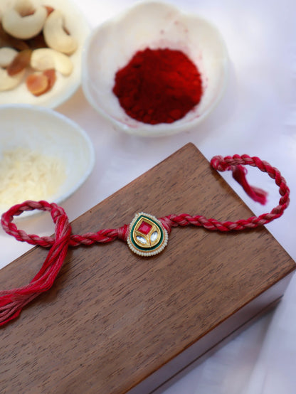 Samay Pink Kundan Rakhi
