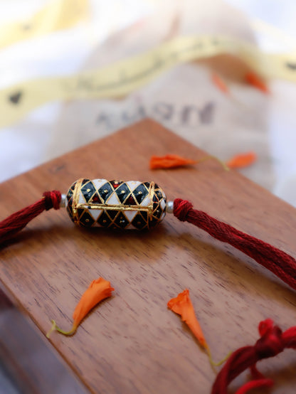 Sujal Maroon Meenakari Rakhi