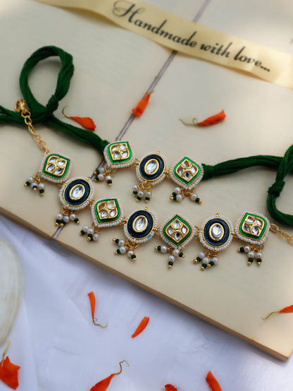 Umang Green Rakhi Lumba Set