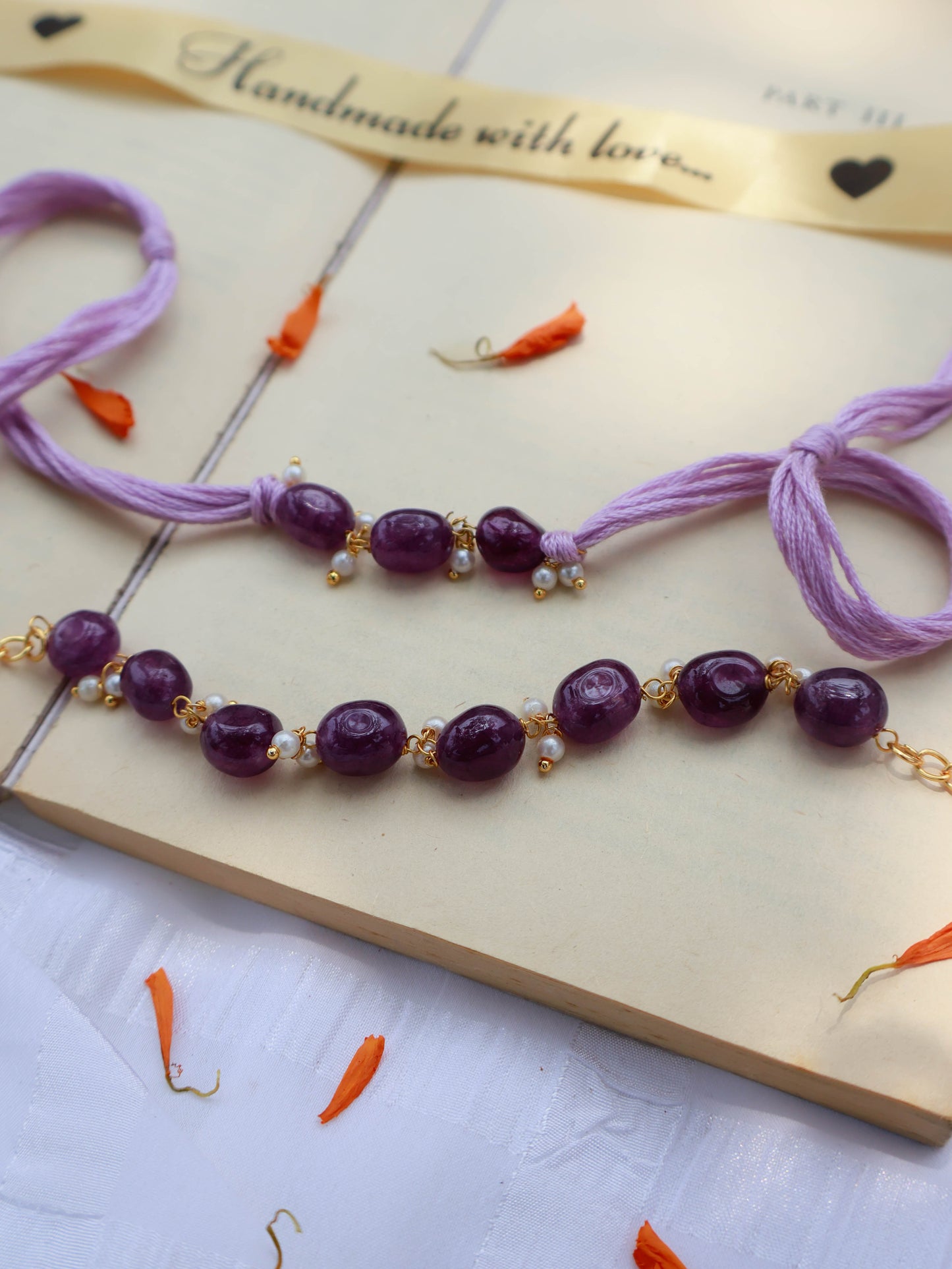 Kailash Purple Rakhi Lumba Set