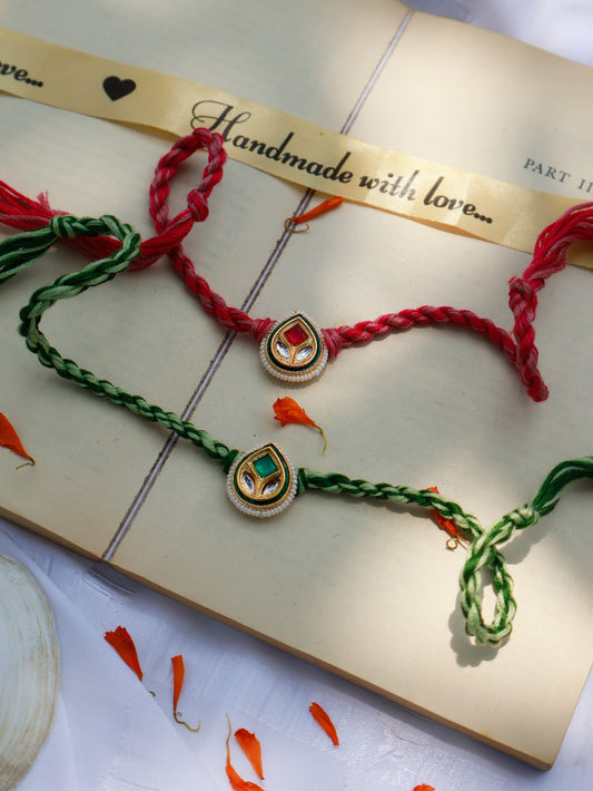 Samay Kundan Rakhi Set