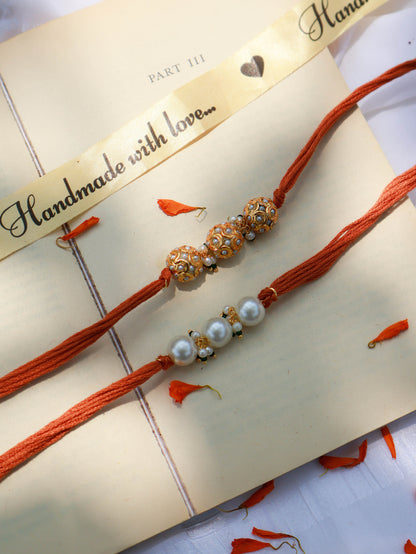 Hariharan Pearl Rakhi Set