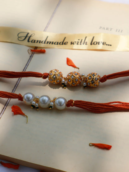Hariharan Pearl Rakhi Set