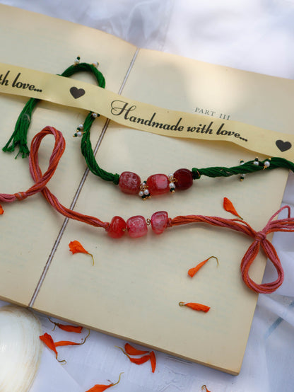 Avin Orange Rakhi Set