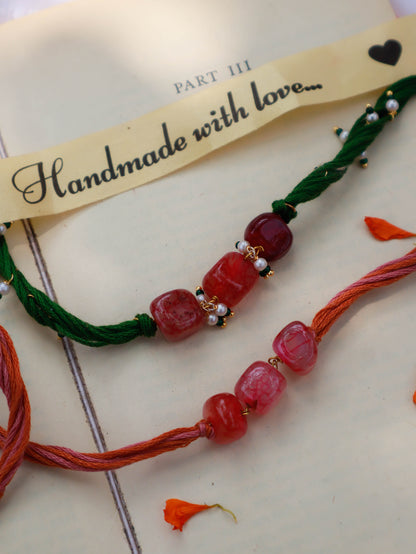 Avin Orange Rakhi Set