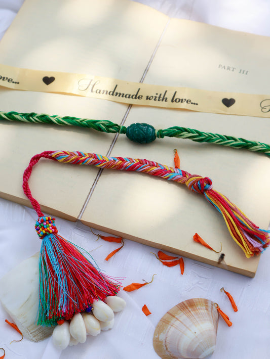 Harsh Multicolored Rakhi Lumba Set
