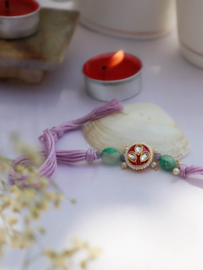 Shreyansh Multicolored Kundan Rakhi