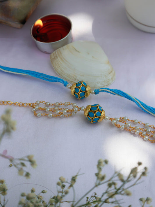 Manan Turquoise Lumba Set