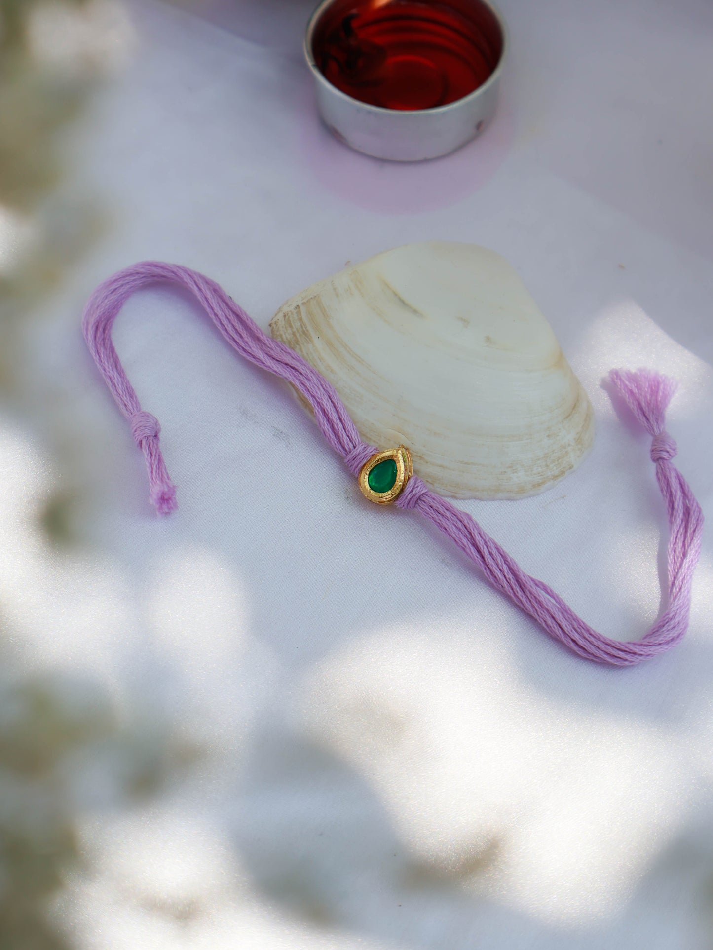 Rohil Purple Kundan Rakhi
