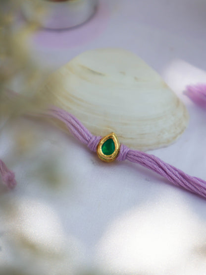 Rohil Purple Kundan Rakhi