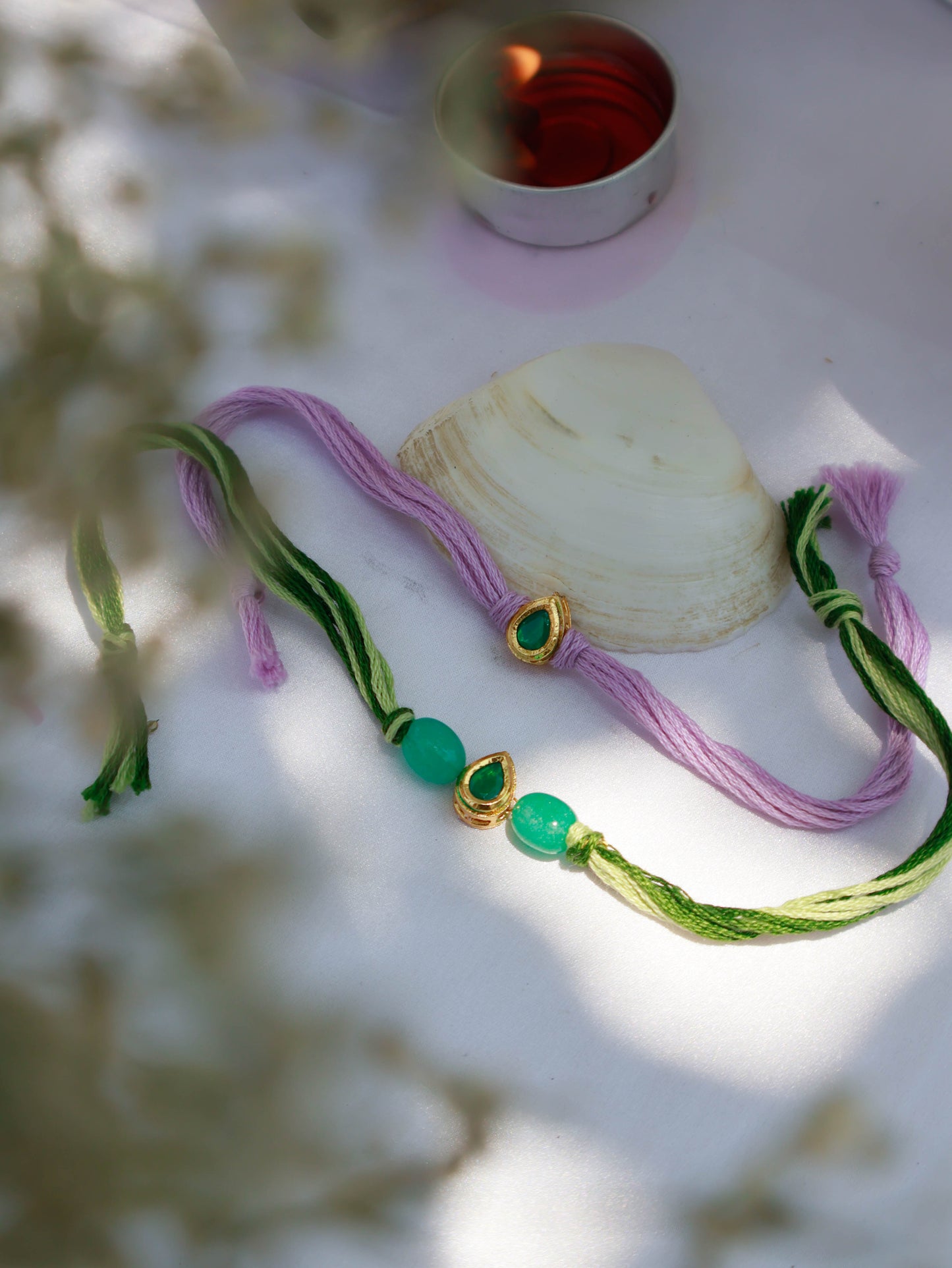 Sarin Kundan Rakhi Set