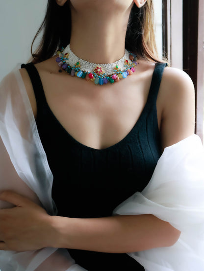 Niza Multicolored Kundan Choker Necklace