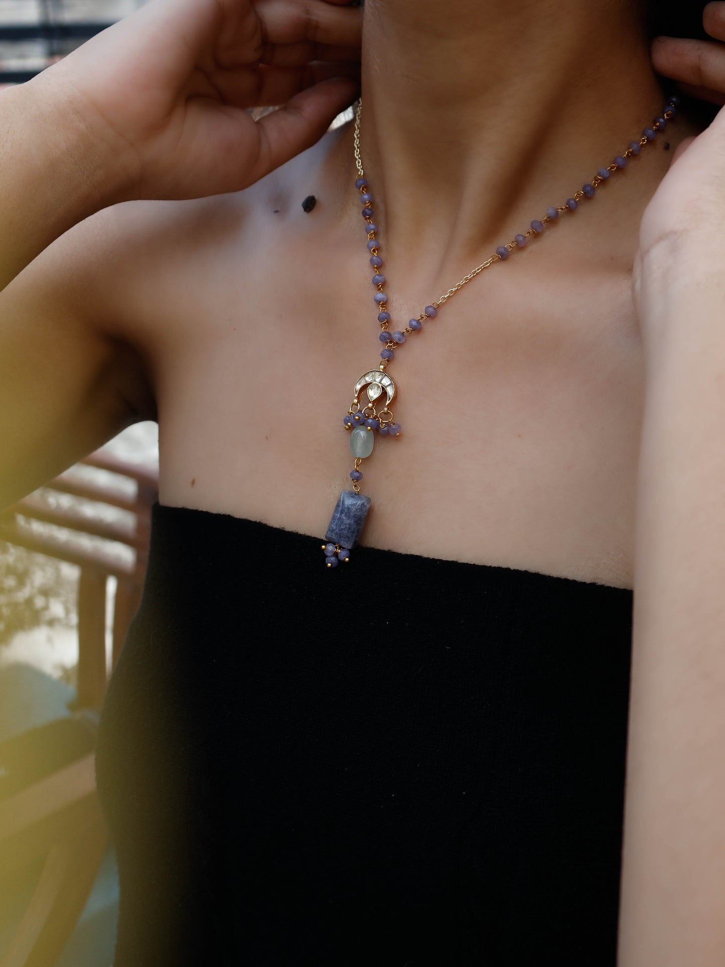 Ammie Purple Pendant Necklace