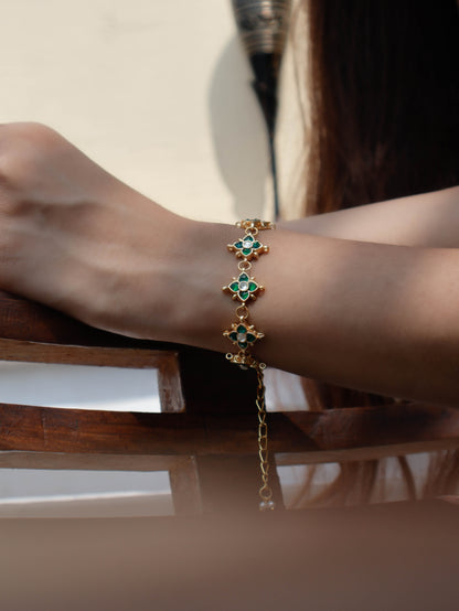 Nina Green Kundan Bracelet