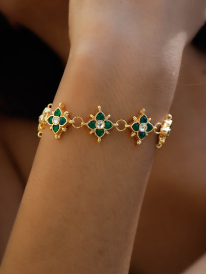 Nina Green Kundan Bracelet