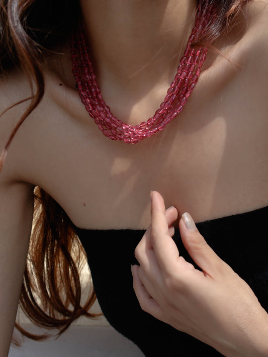 Sammi Pink Layered Necklace