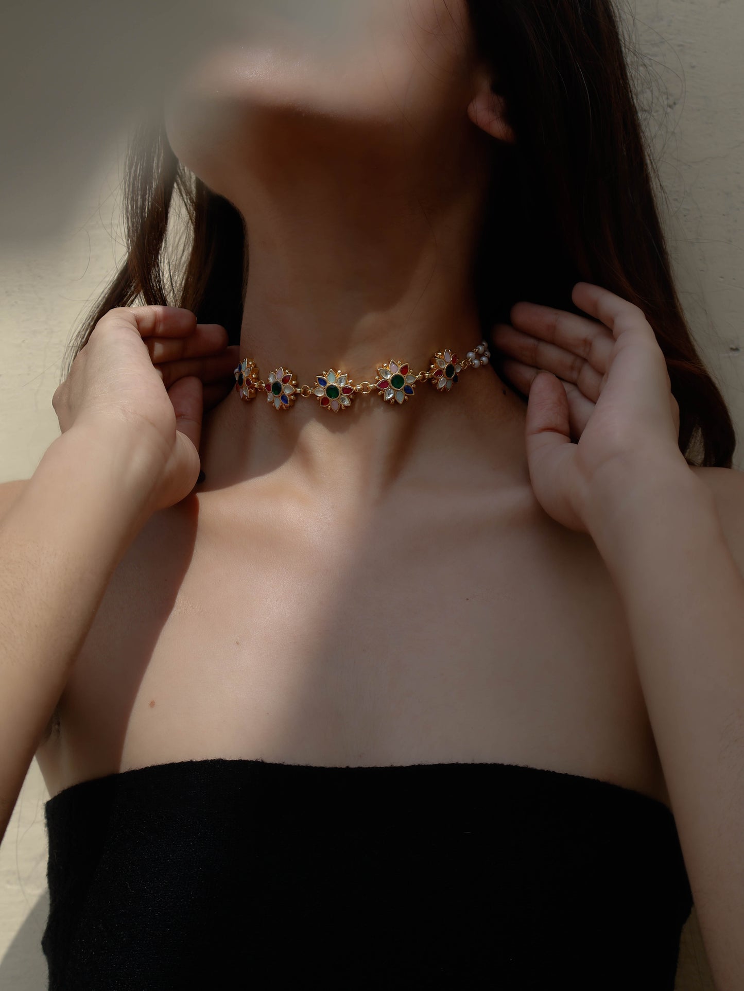 Elisa Multicolored Kundan Choker Necklace