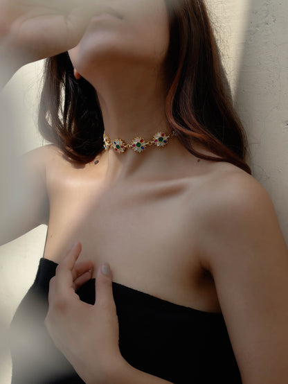 Elisa Multicolored Kundan Choker Necklace