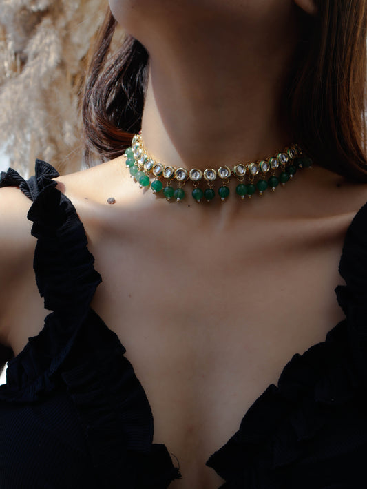 Unfa Kundan Mint Choker Necklace