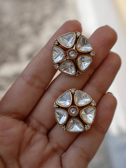 Amreen Polki Stud Earrings