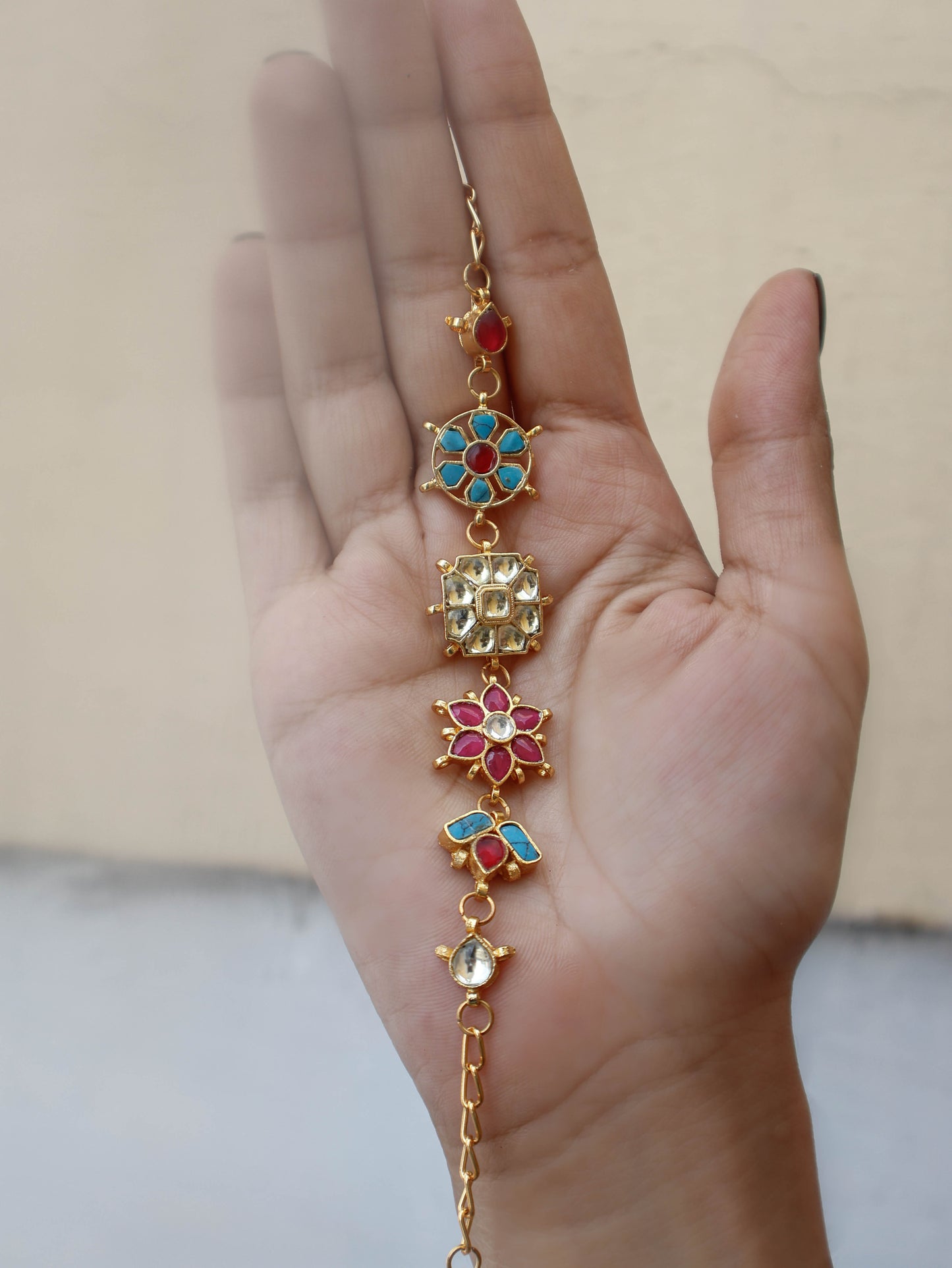 Sanae Multicolored Kundan Bracelet