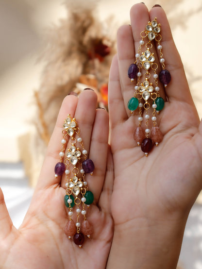 Taara Multicolored Kundan Earrings