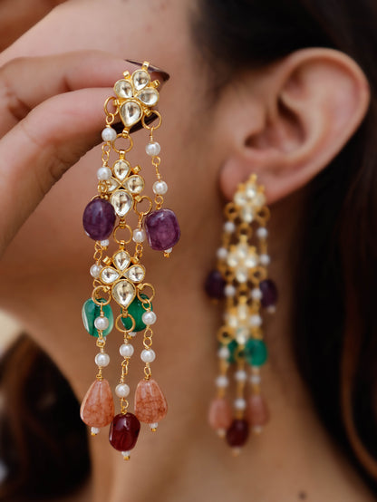 Taara Multicolored Kundan Earrings