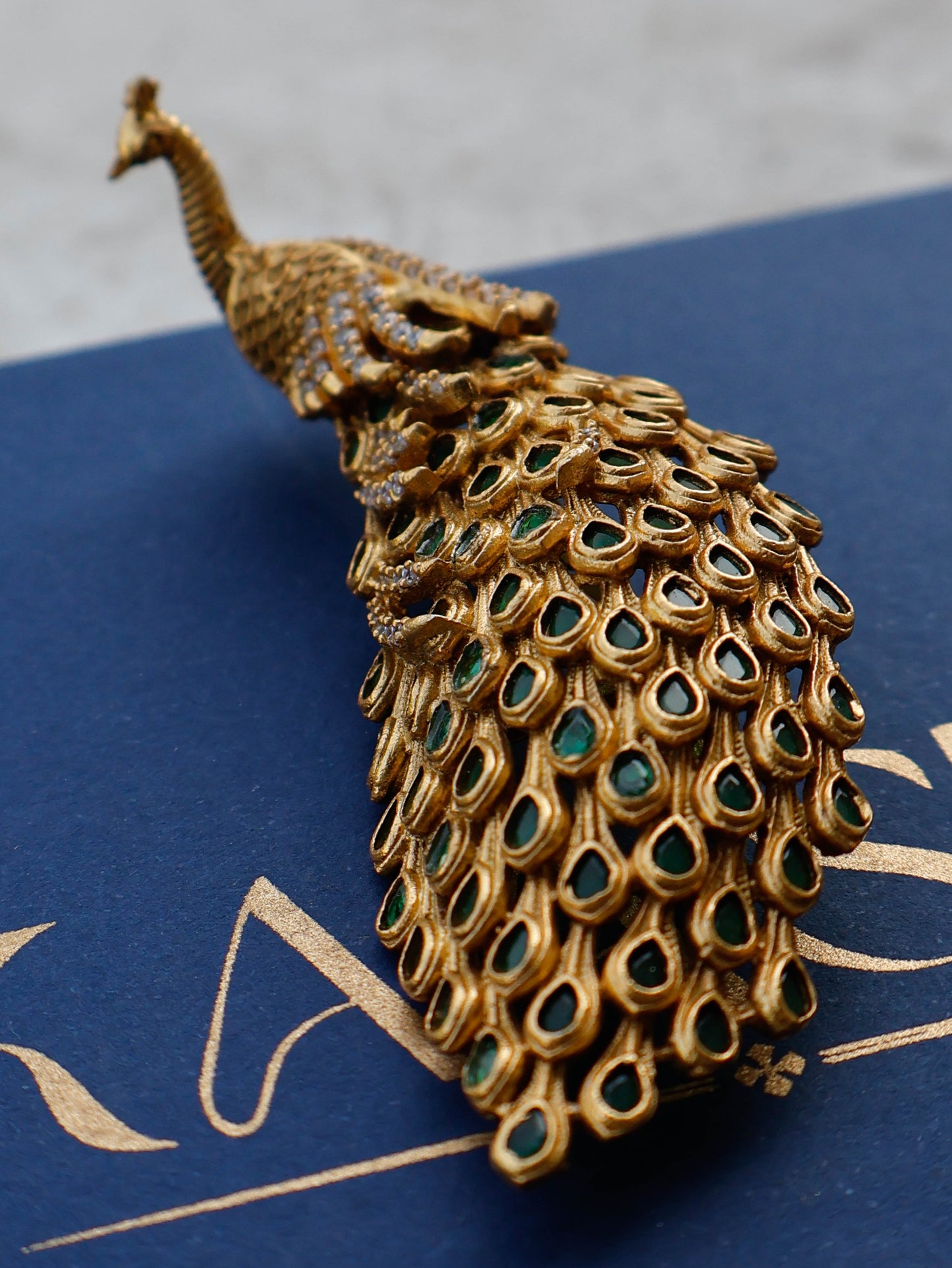 Medha Peacock Brooch