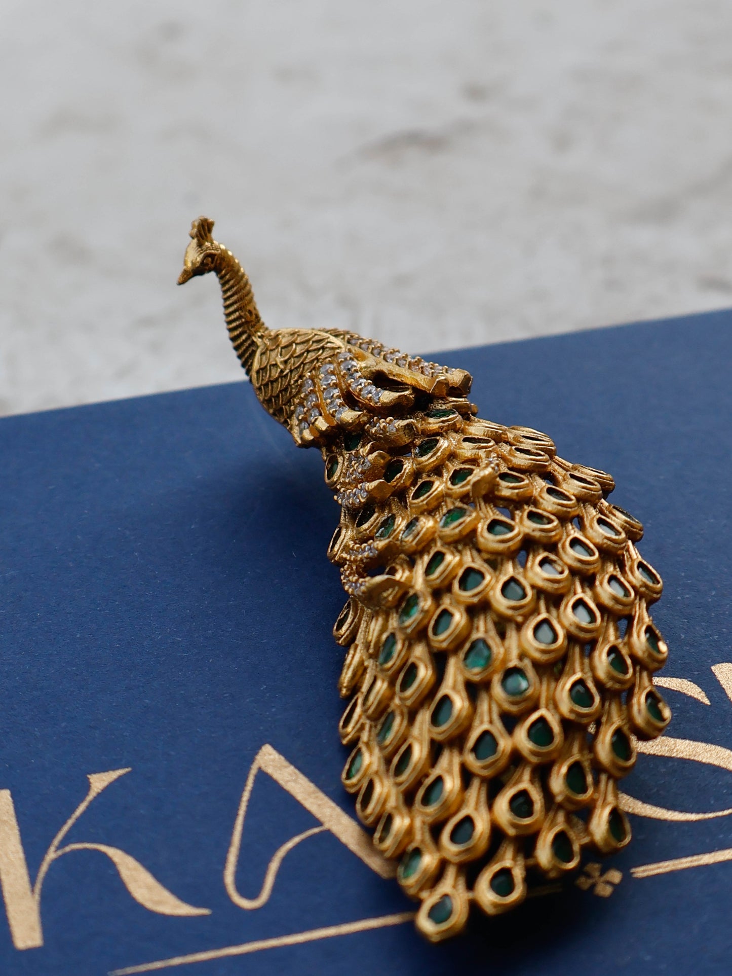 Medha Peacock Brooch