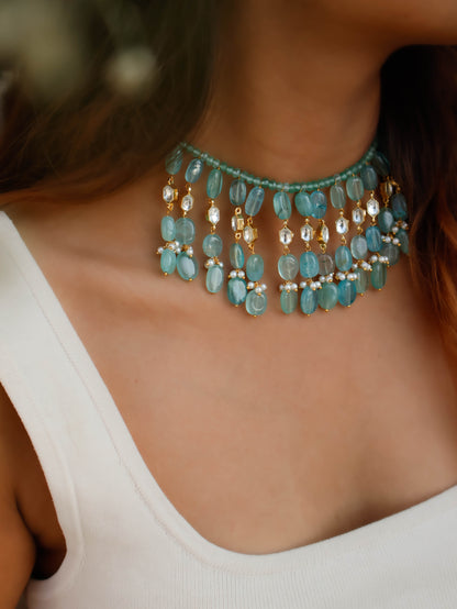 Jolene Mint Green Kundan Necklace