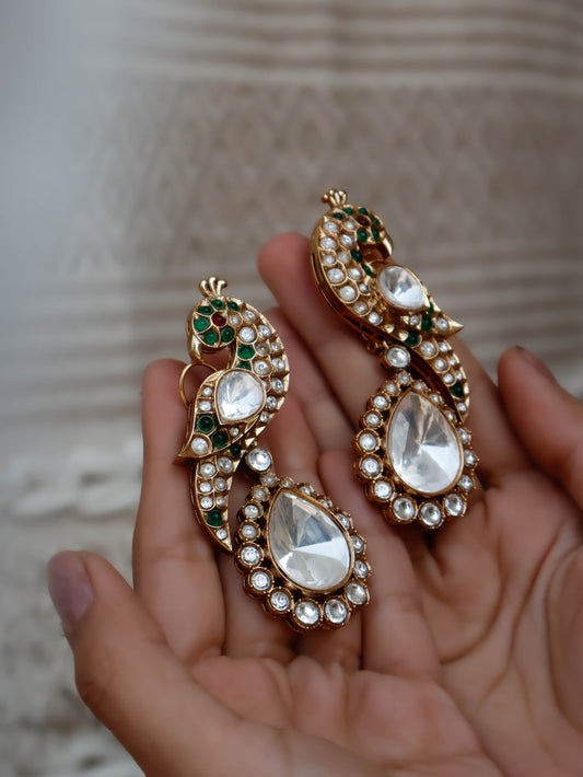 Quinn Polki Peacock Earrings