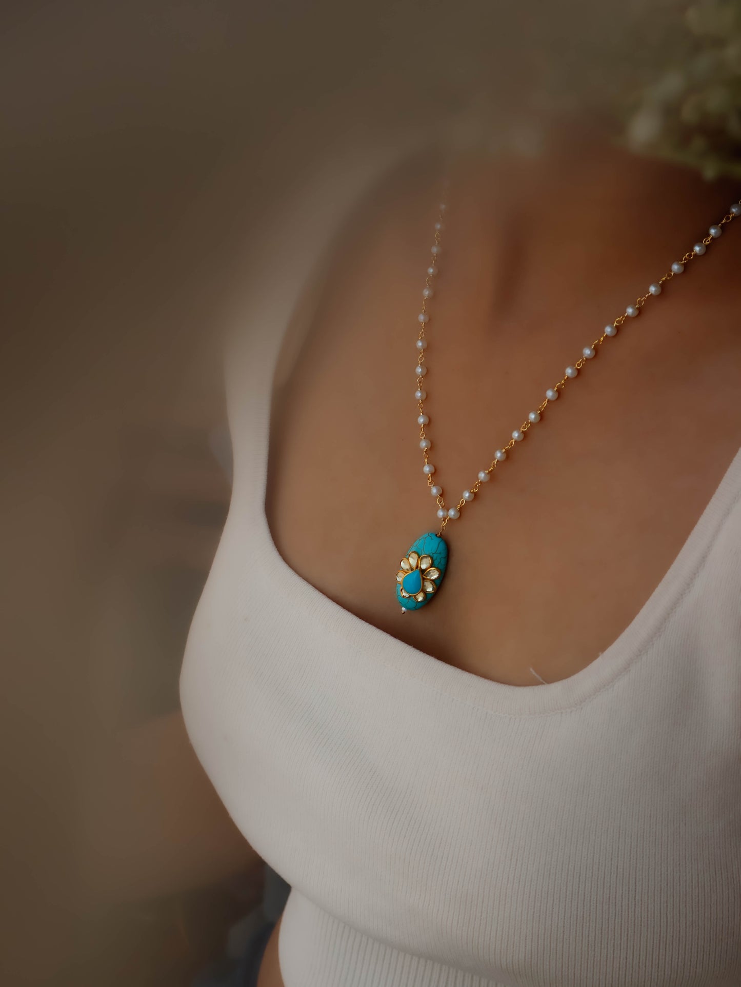 Tessa Turquoise Pendant Necklace