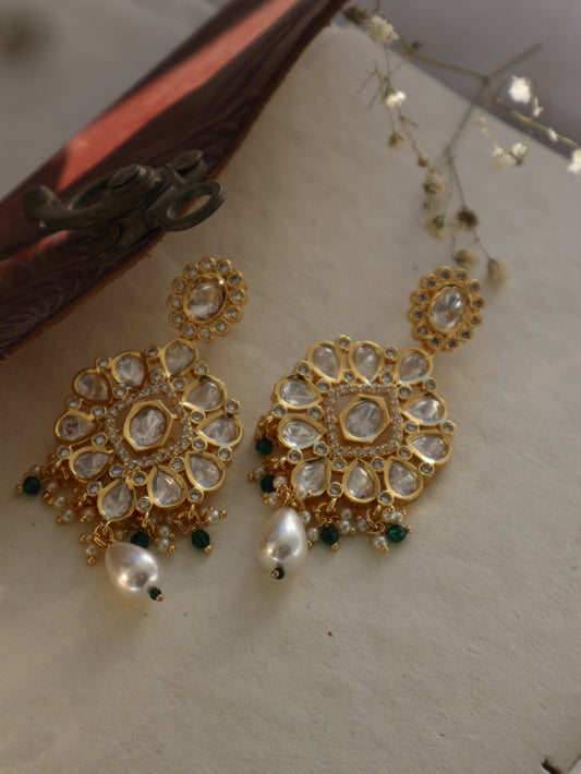 Lillian Green Polki Earrings