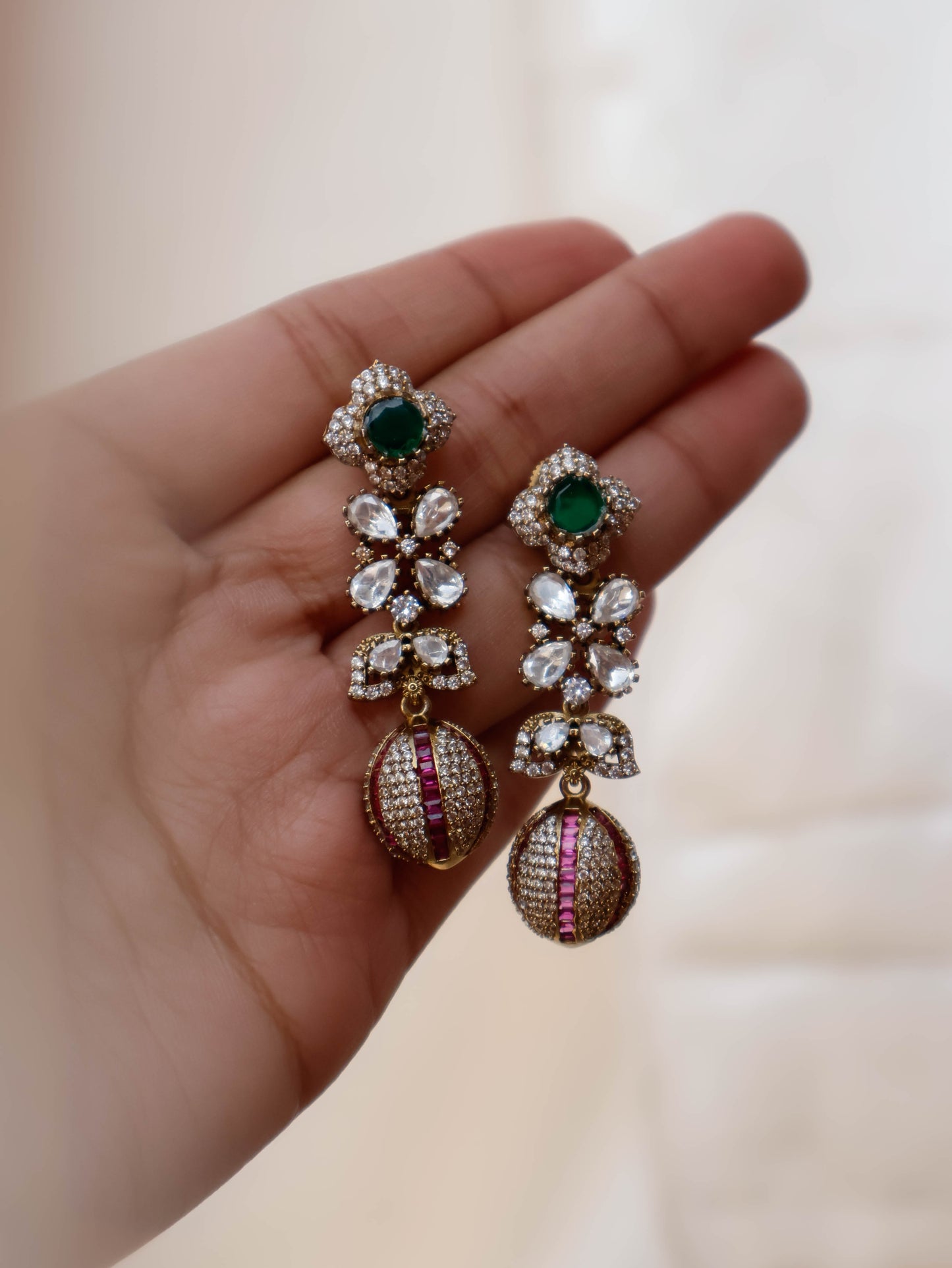 Sunlee Victorian Polki Earrings