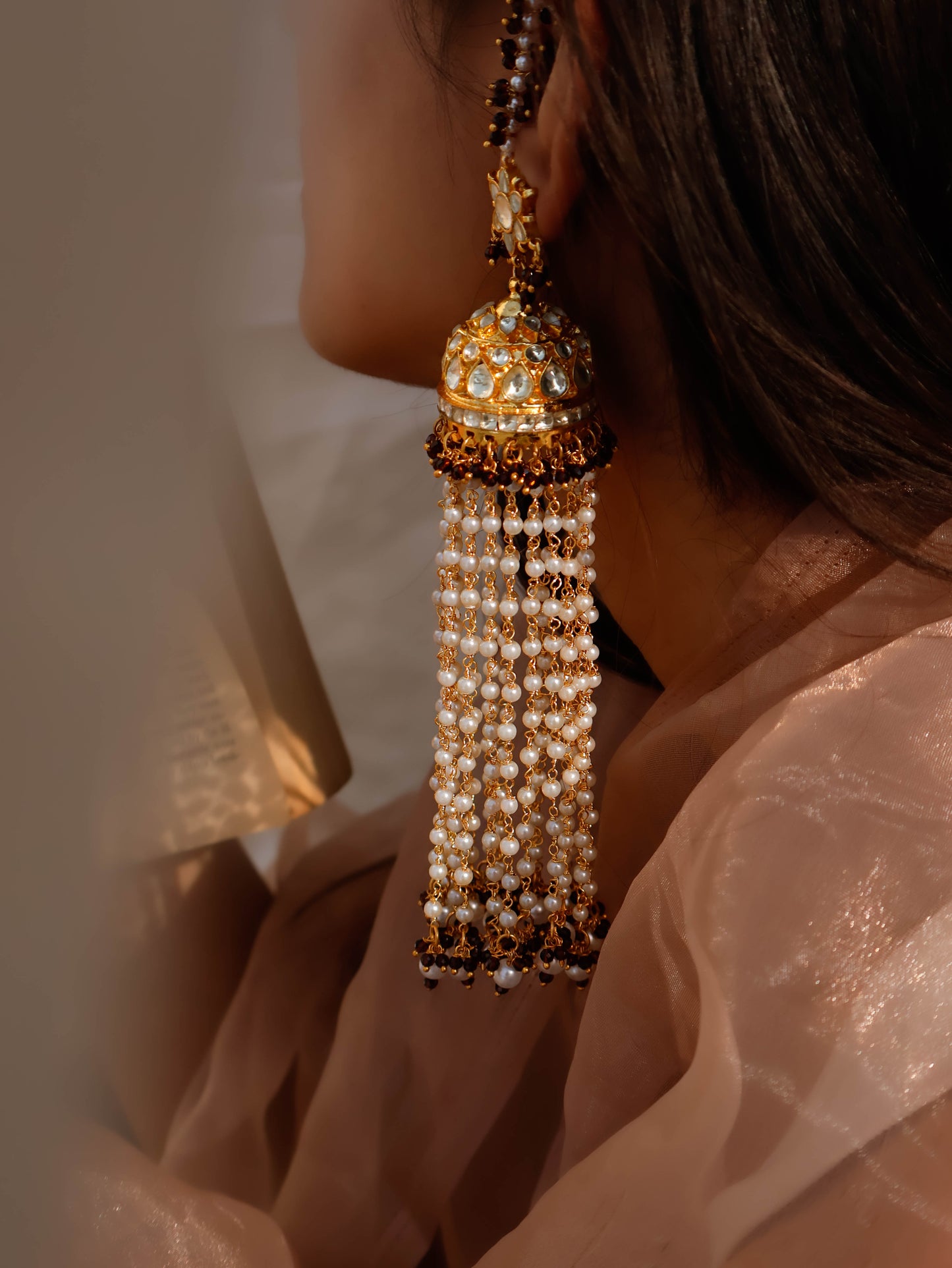 Maymunah Kundan Jhumka Earrings