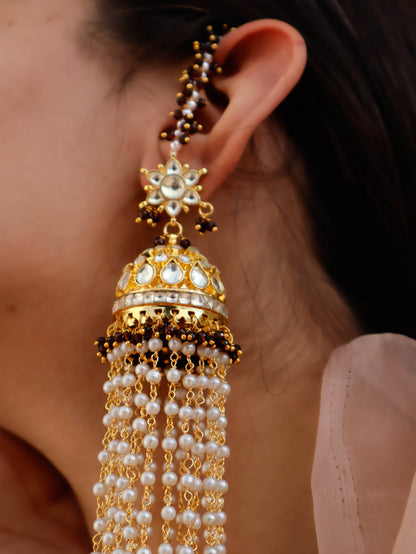 Maymunah Kundan Jhumka Earrings