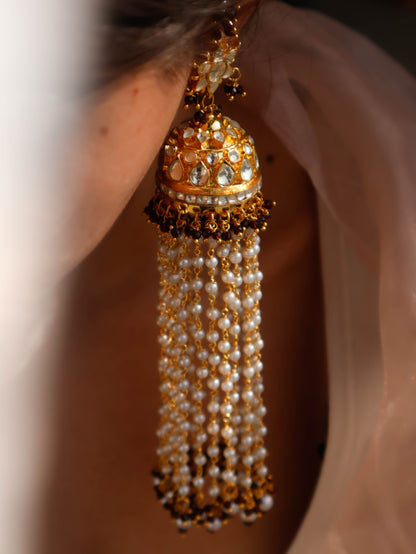 Maymunah Kundan Jhumka Earrings