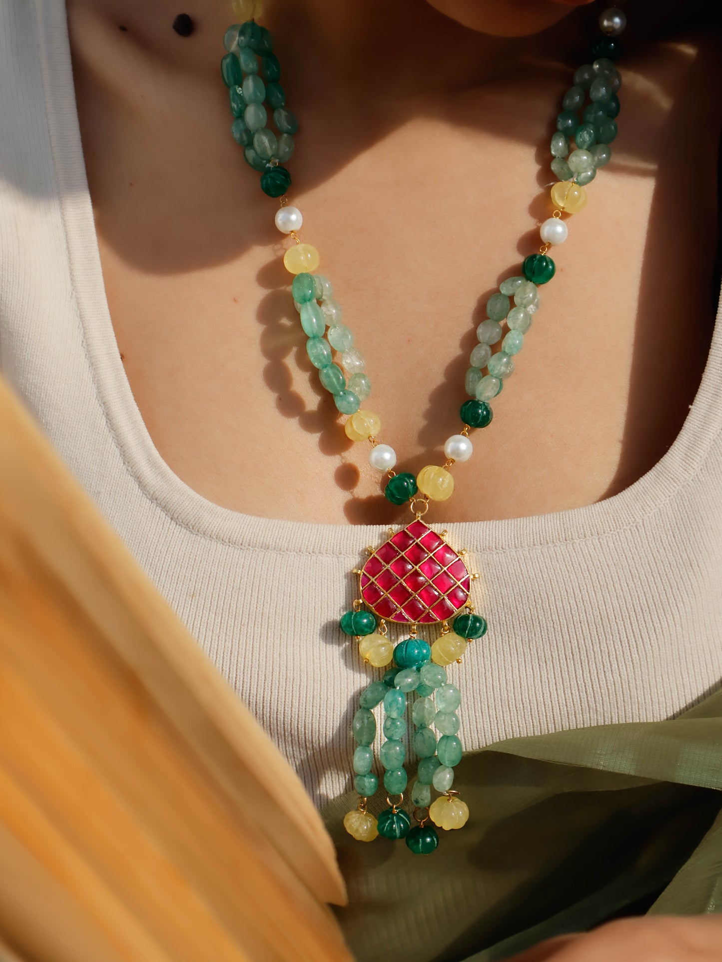 Gracie Green Kundan Necklace