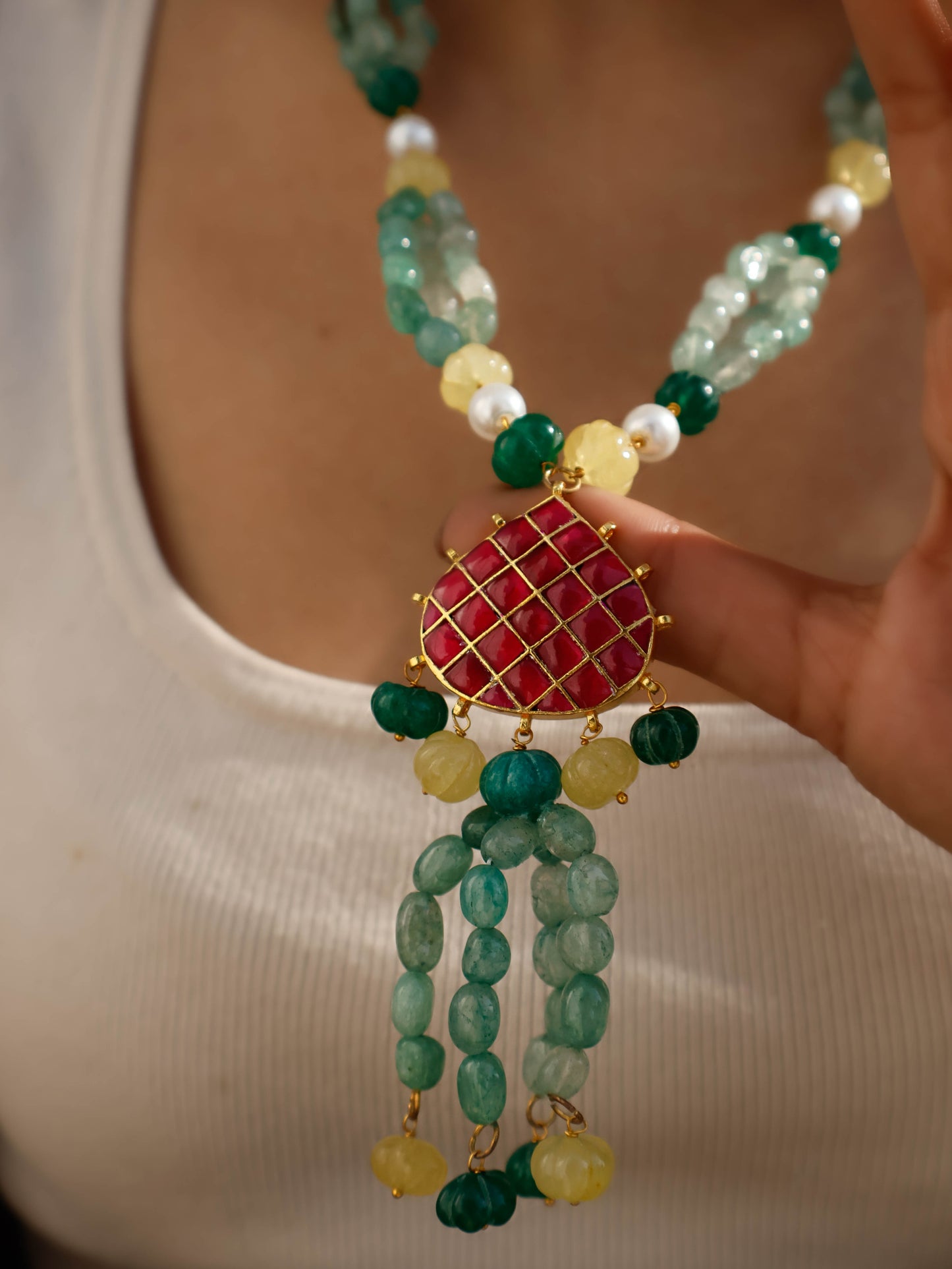 Gracie Green Kundan Necklace